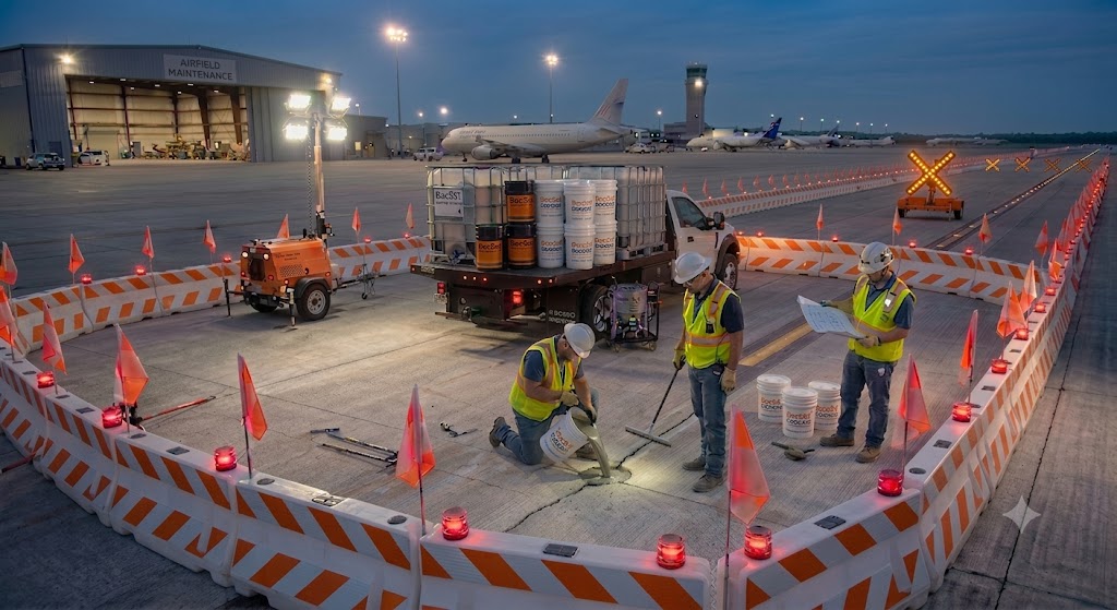 Percol Concrete Slurry Airport Taxiway Repair
